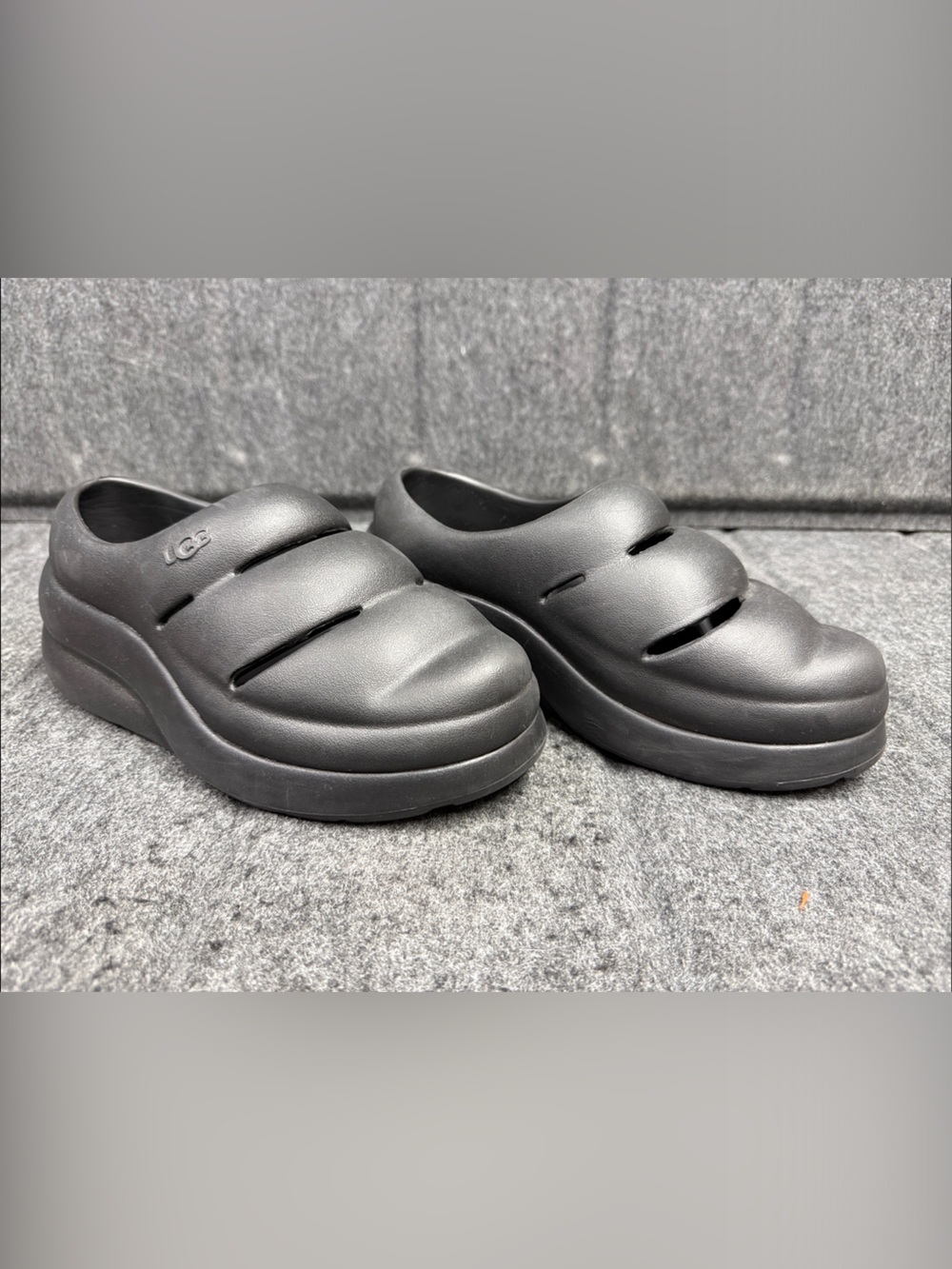 UGG Black Textured Insole Clog